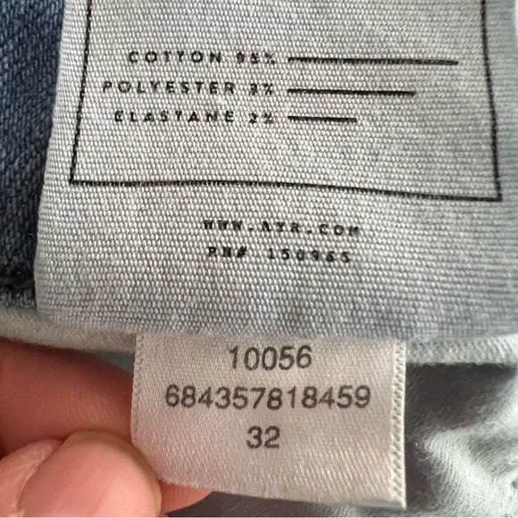 AYR All Year Round The Pop Straight Leg Jeans Sz 32 Light Wash Stretch USA Made